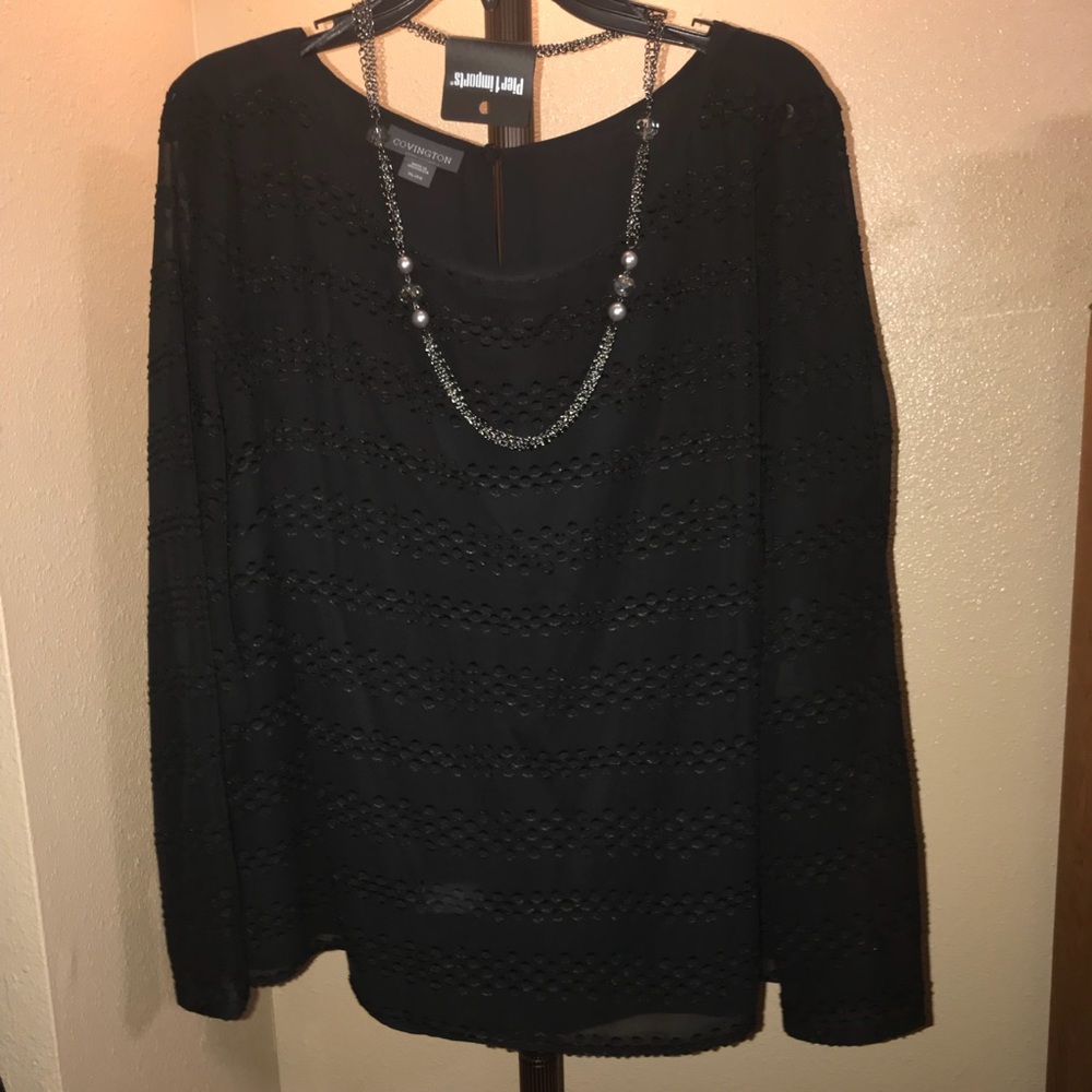 New Black Shear Blouse